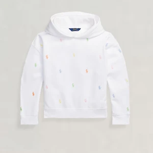 Polo hoodie  - Den här hoodien är gjord av persikad bomullsblandning och broderad med ett färgglatt motiv av vår signaturponny Ralph Lauren Om ni är intresserade kan jag skicka fler bilder. 
