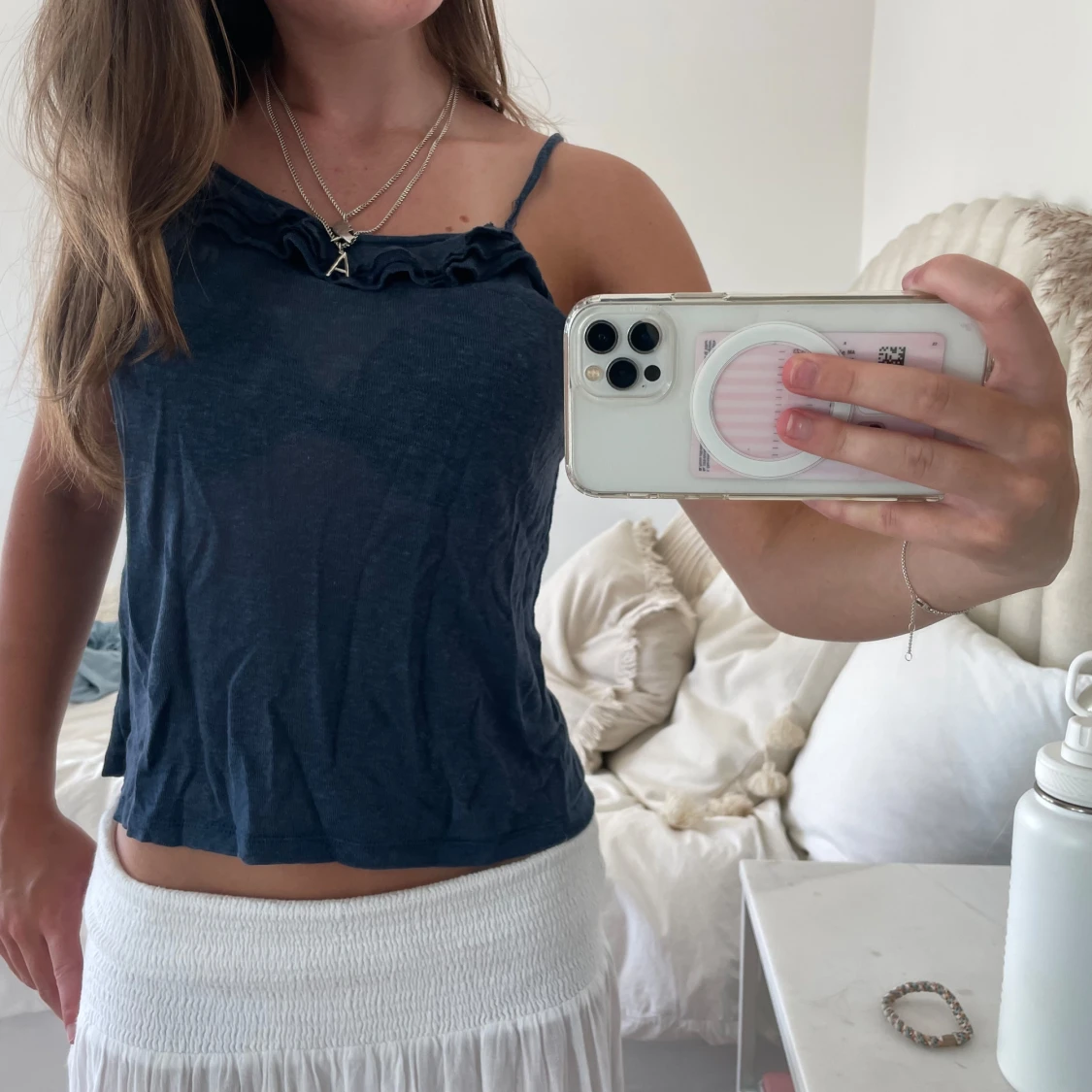 Marinblå topp Massimo Dutti