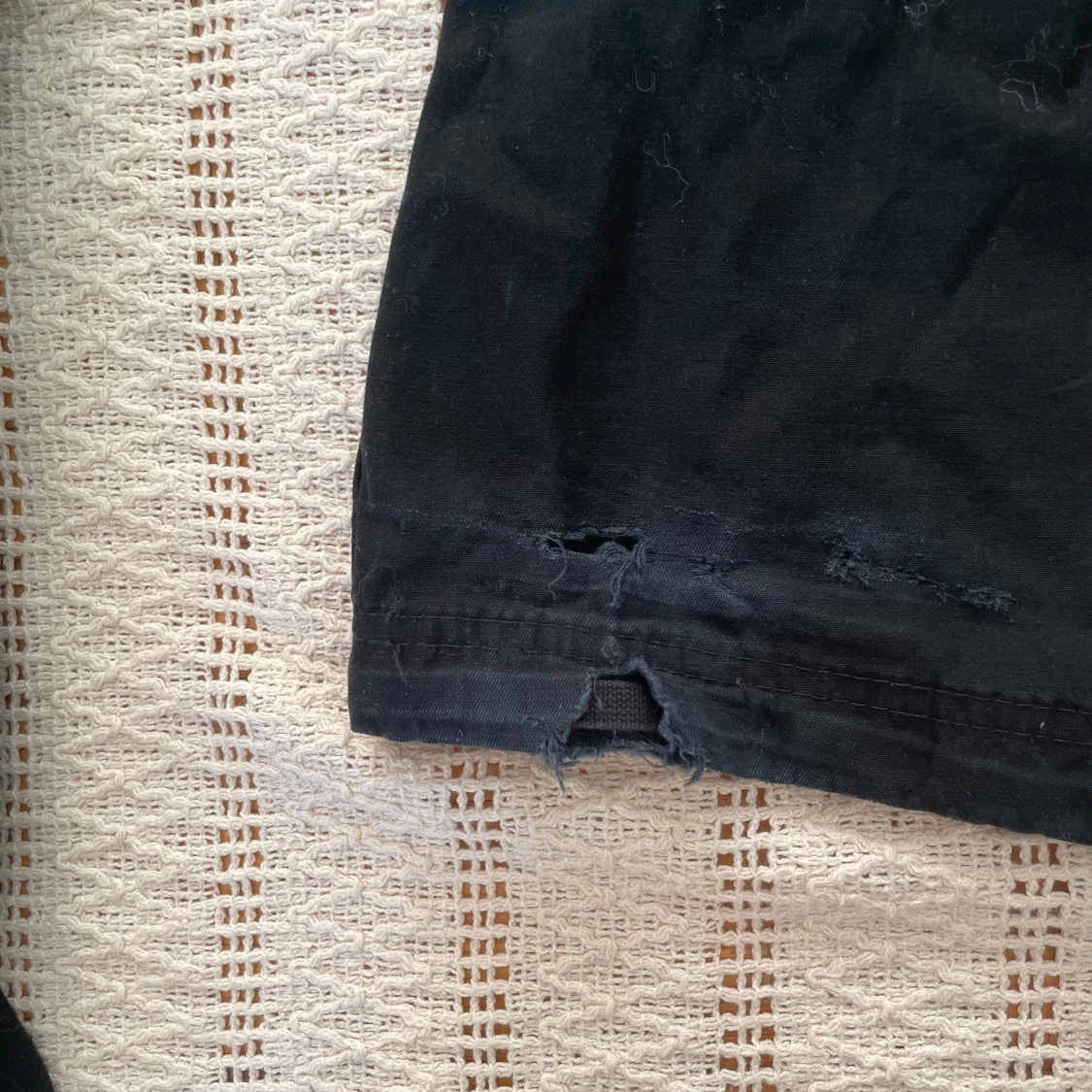 Svarta lowrise lågmidjade y2k cargobyxor - 92