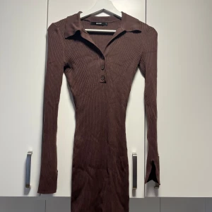 brun klänning - skönt lite tjockare material