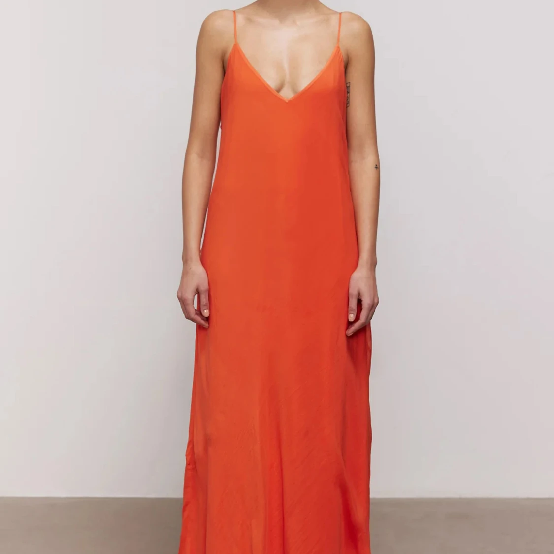 Orange långklänning 