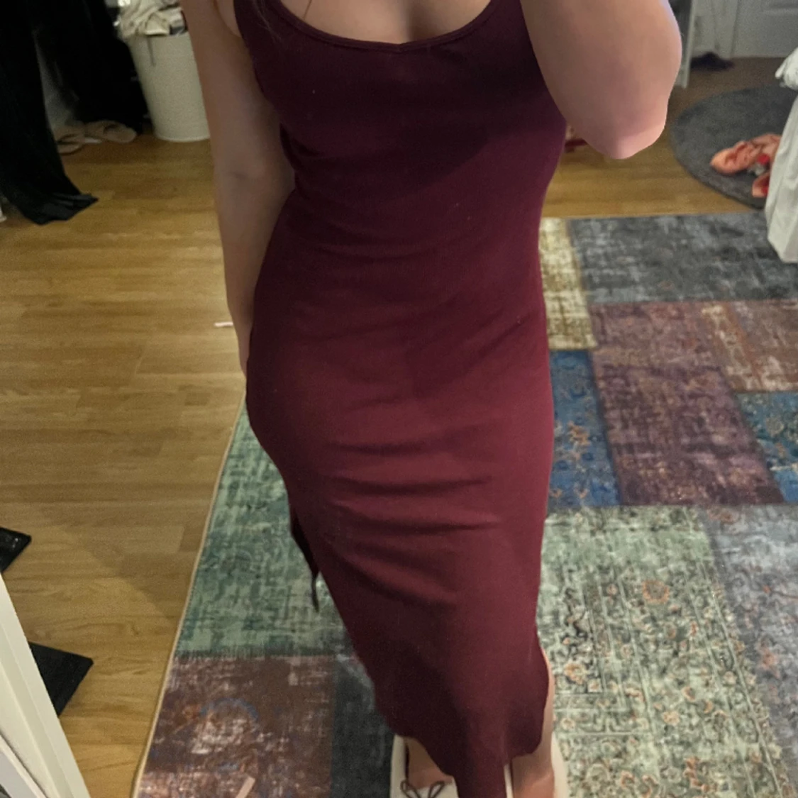 Vinröd Klänning - 90
