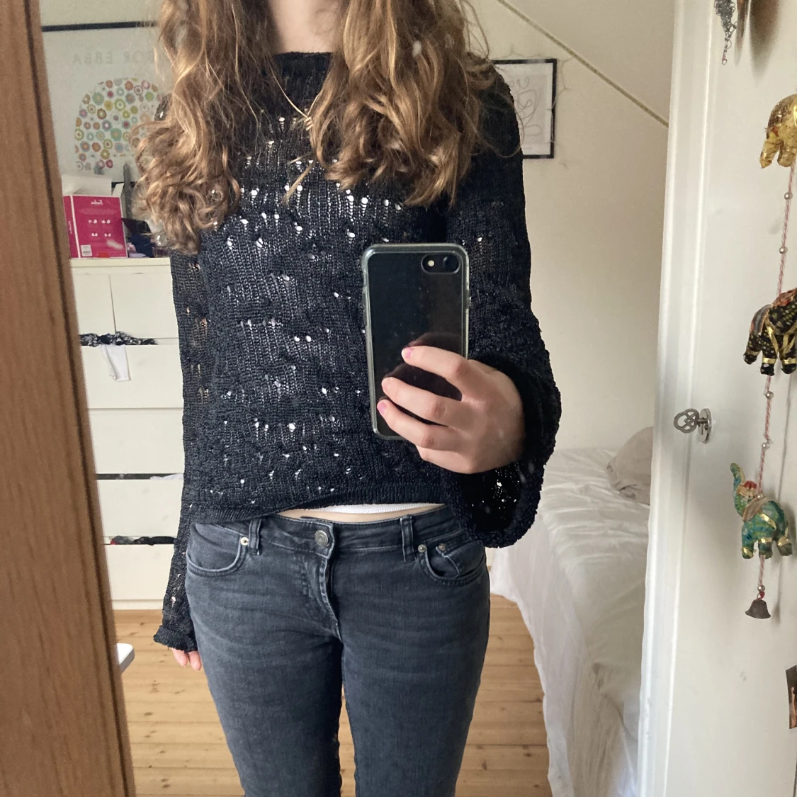 stickad spetströja - 90