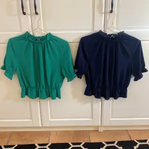 Superfina blusar från Gina i blå och grön.  100 kr styck man kan köpa en av dom om man vill det. 