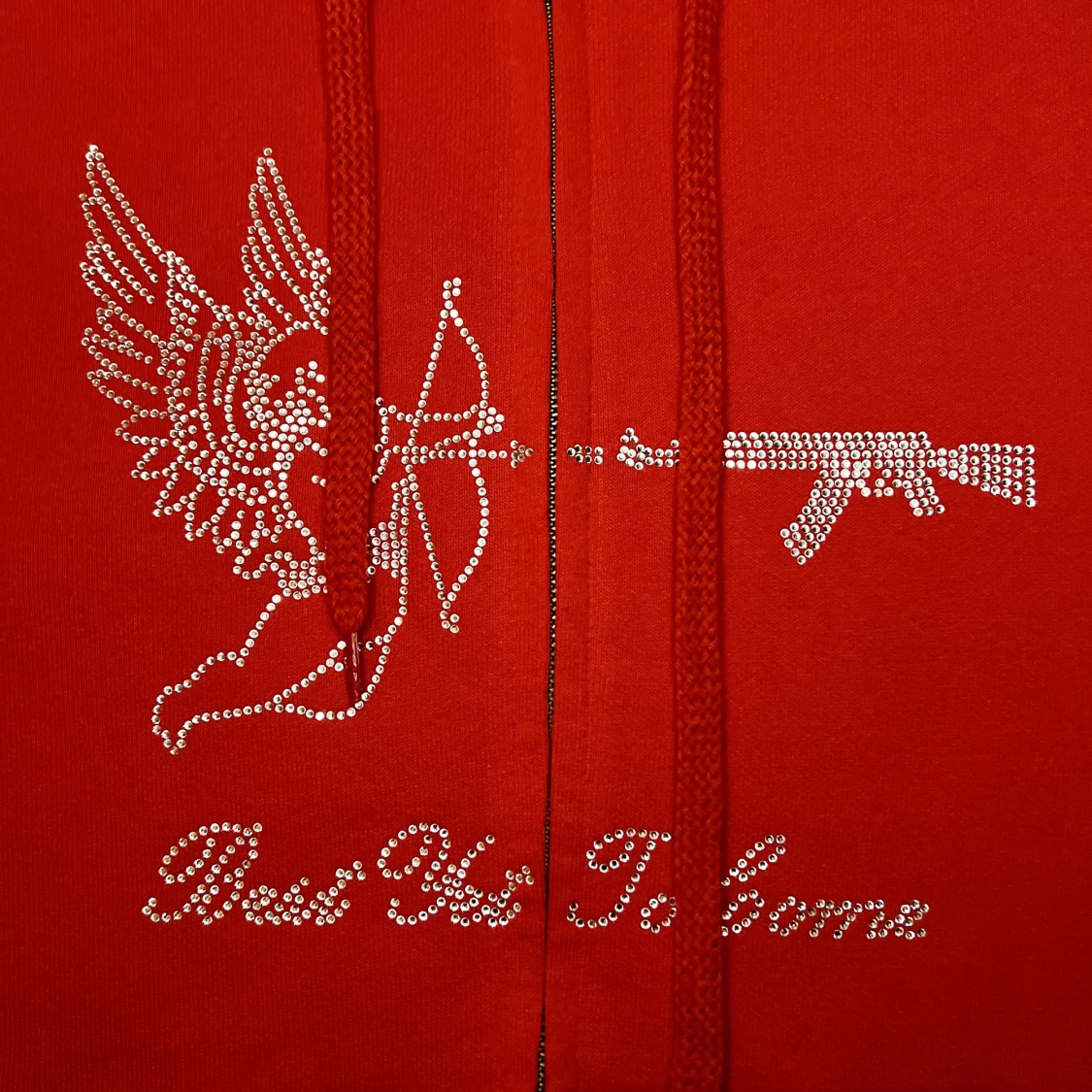 Best Yet To Come Rhinestone Zip Röd - 91