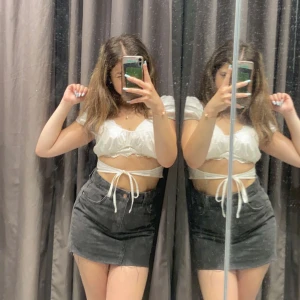 vit kort topp - vit fin topp ifrån h&m