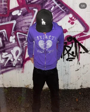 Rhinestone hoodie - Säljer denna snygga rhinestonehoddien från Trotherz. Den är använd va 3 ggr och i nyskick.