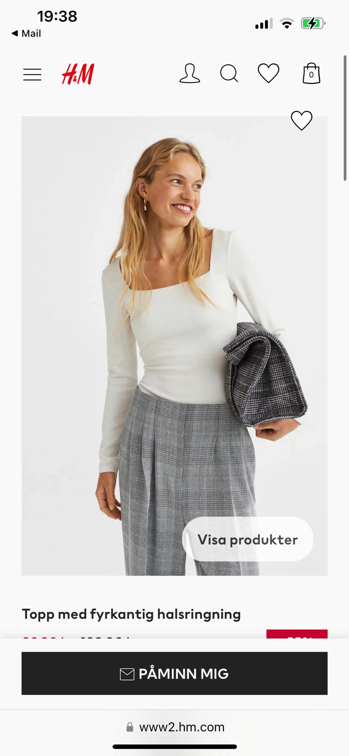 H&M tröja vit
