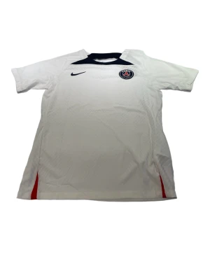 PSG - En PSG-tröja i storlek M som är vit. Den är perfekt passande och av hög kvalitet. Dess andningsförmåga gör den idealisk för både matcher och träning.