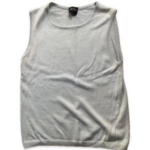 Ljusblå tunn stickad väst  - Så söt tunn stickad väst i färg ljusblå, enkel och stilren att ha över en skjorta eller T-shirt. Knappt använd 