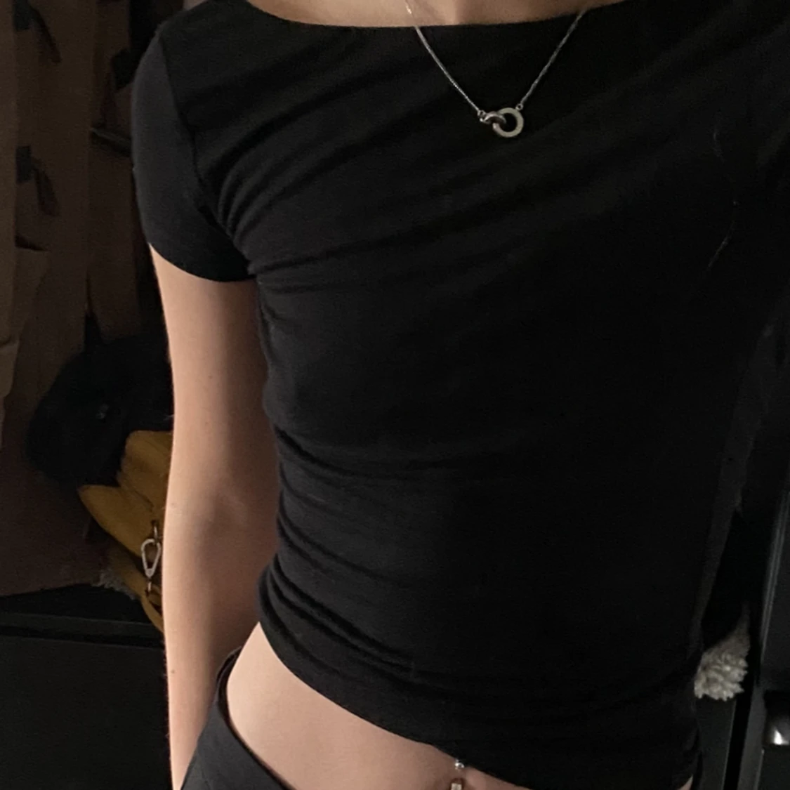 Svart backless topp💕