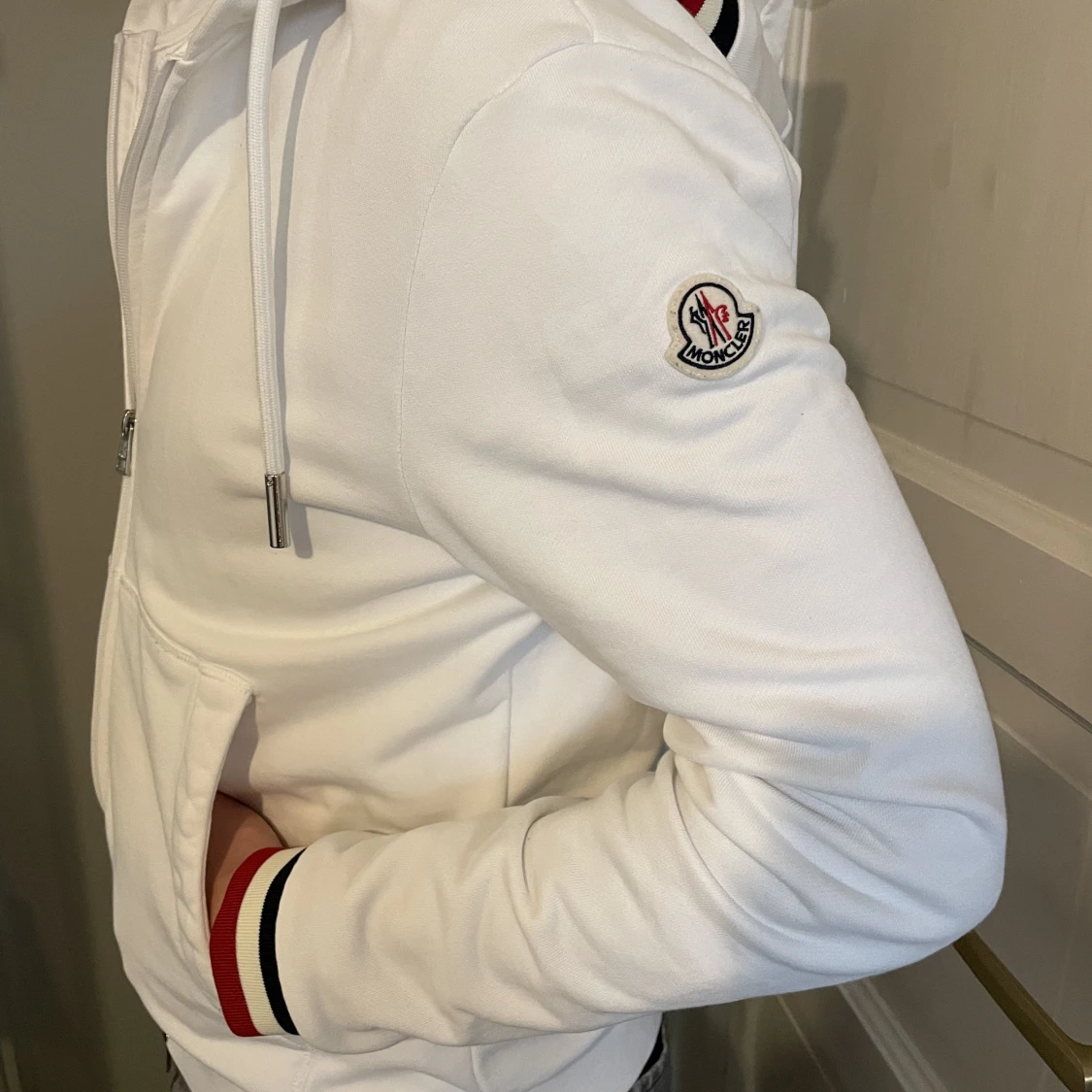 Moncler zip vit - 90