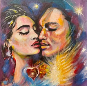 Tavla i akrylfärger  - Original målad tavla av mig Juliana Boneva