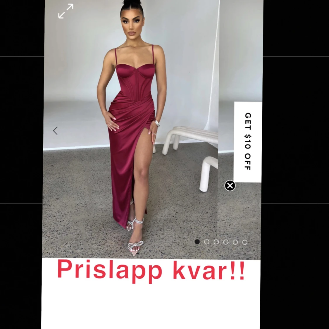 Vinröd balklänning 