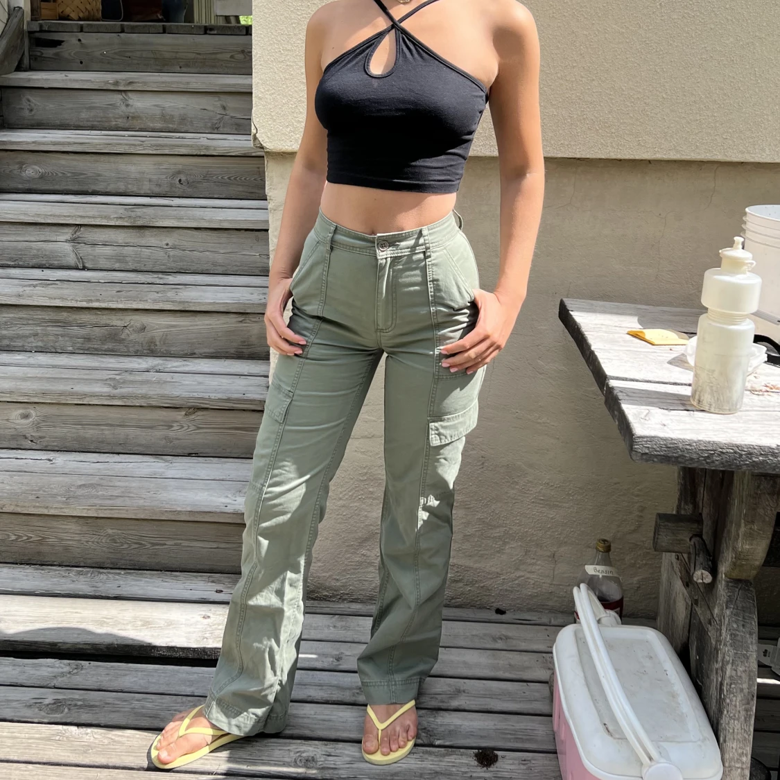 Militärgröna cargo pants - 91