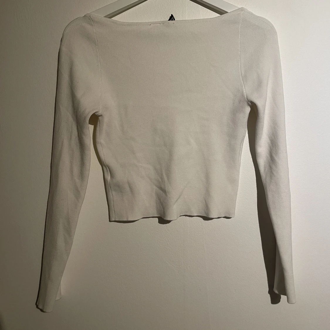 Vit långärmad  - 90