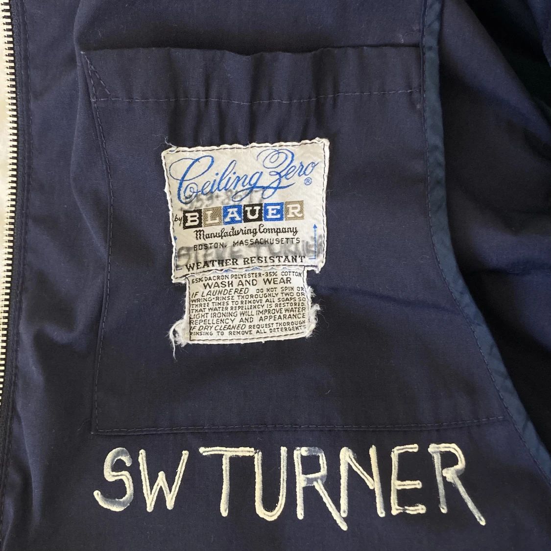 Blå harrington jacka  - 91