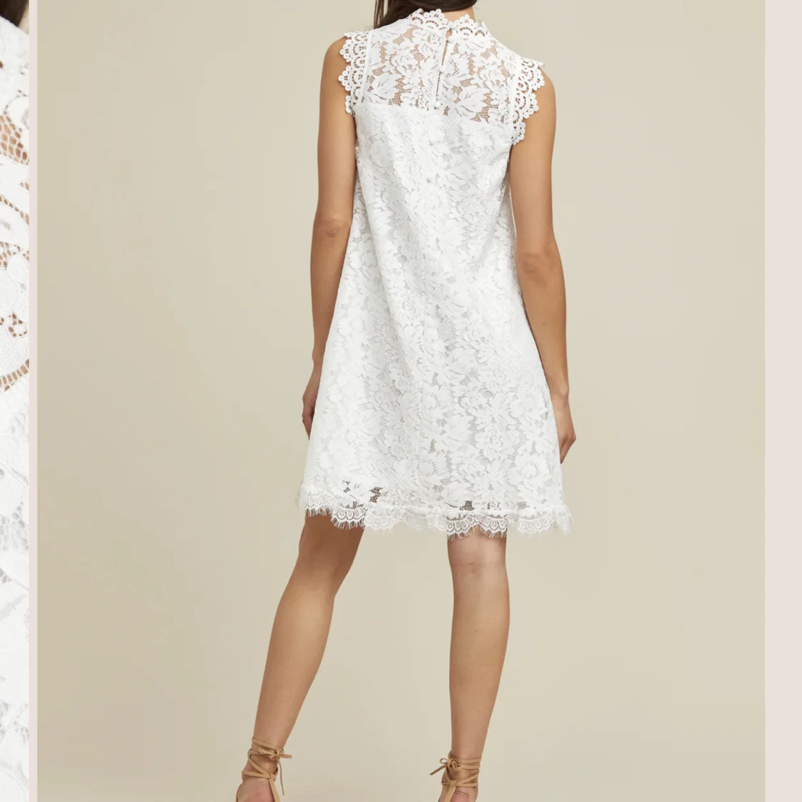 Vit sommar klänning - 90