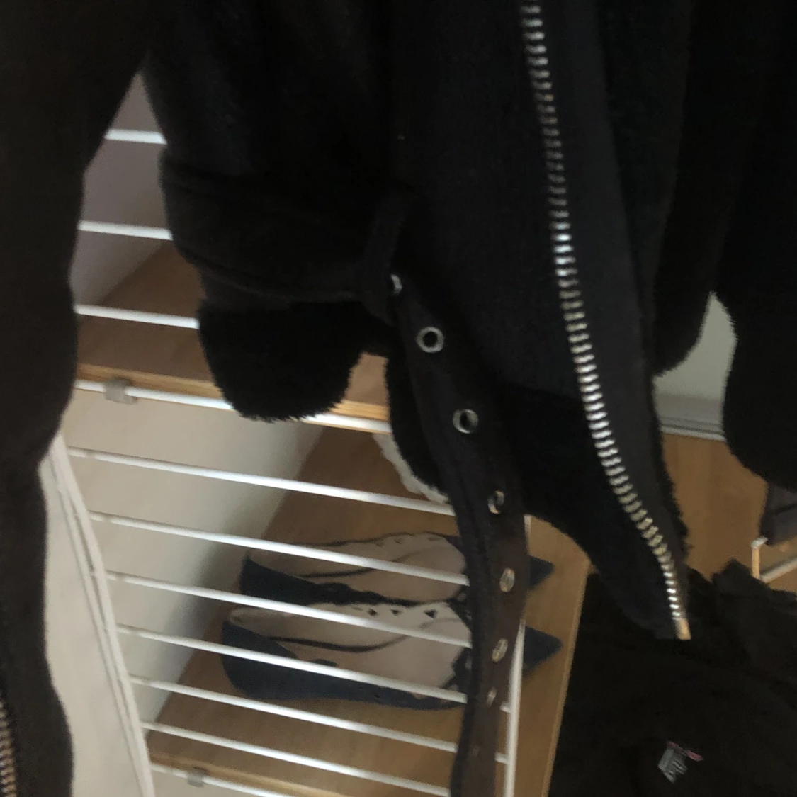 Vadderad skinn jacka - 90