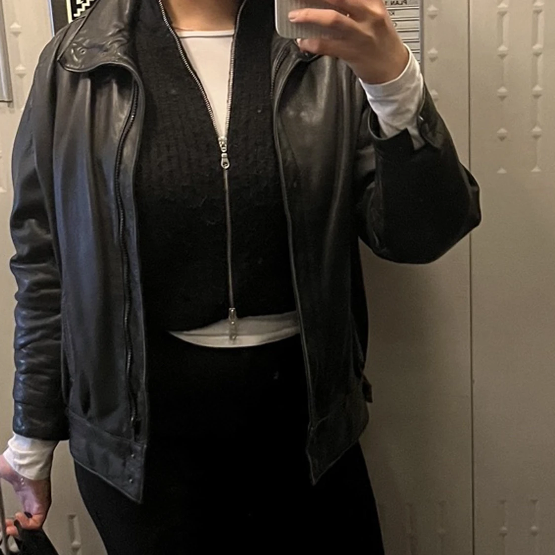 Vintage skinnjacka - 90