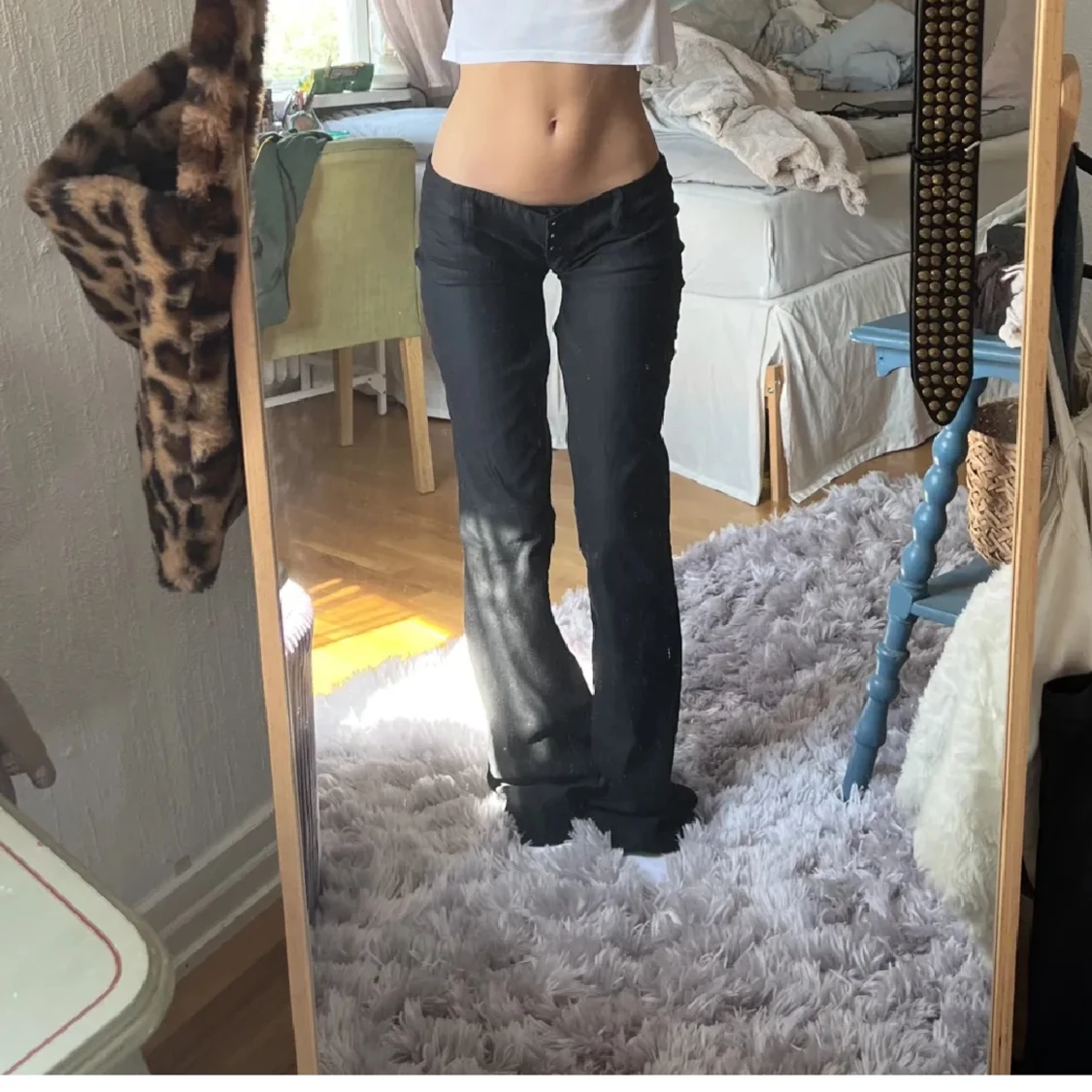 Lågmidjade kostymbyxor