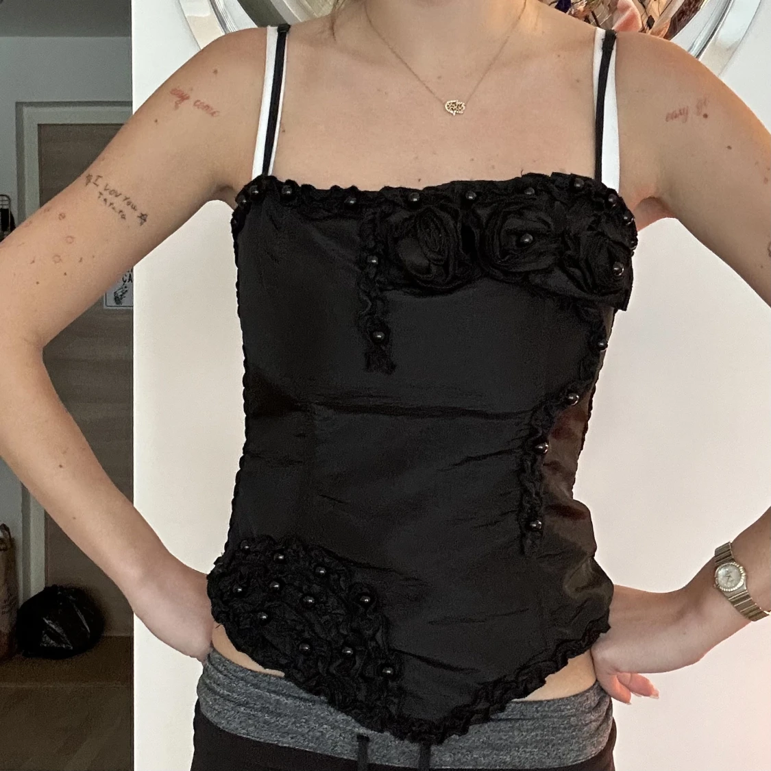 rose detail tank too