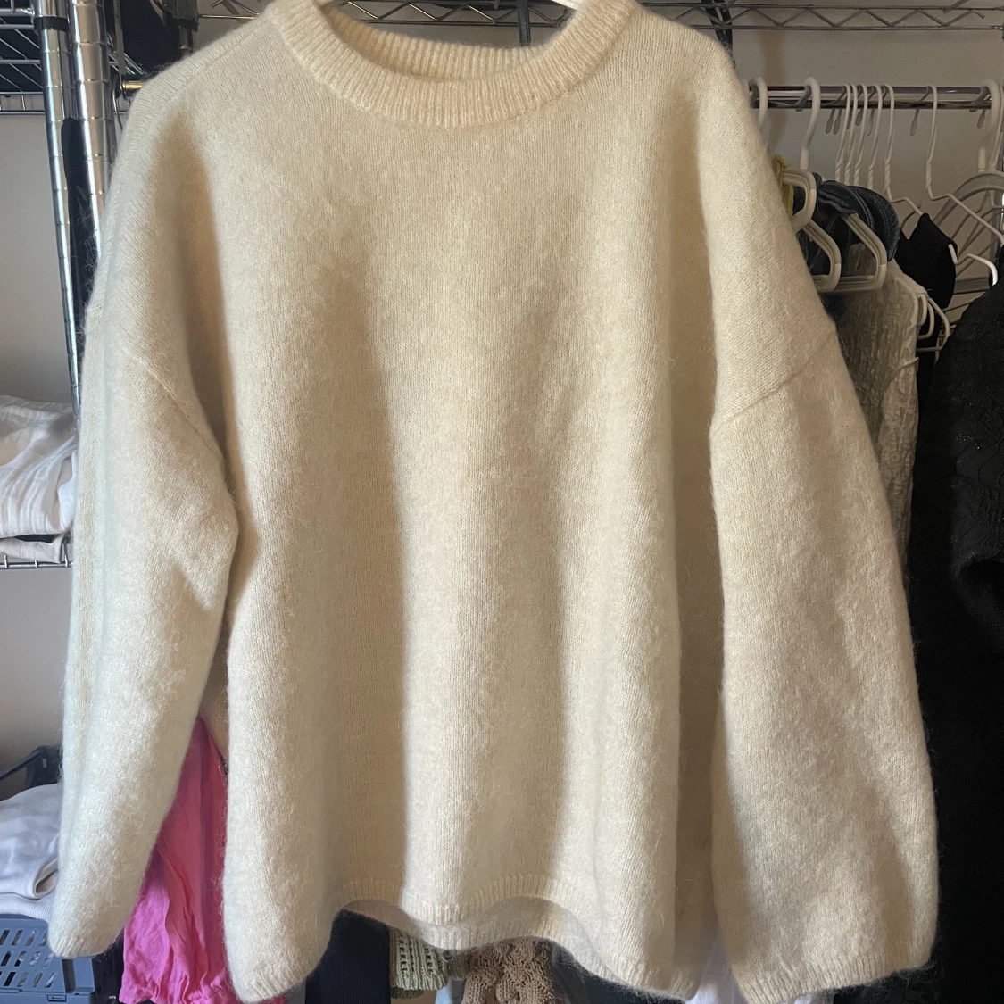 Mohairblandning stickad tröja - 90