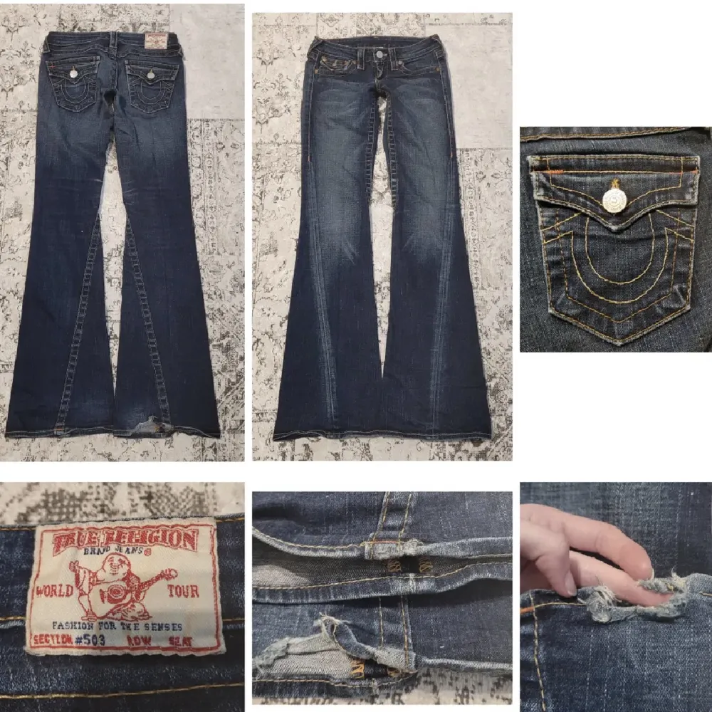 Pris kan diskuteras. Midja: 72 Innerben: ca 83 Lågmidjade jeans från true religion Storlek w:26 Sitter bootcut.🤍. Jeans & Byxor.