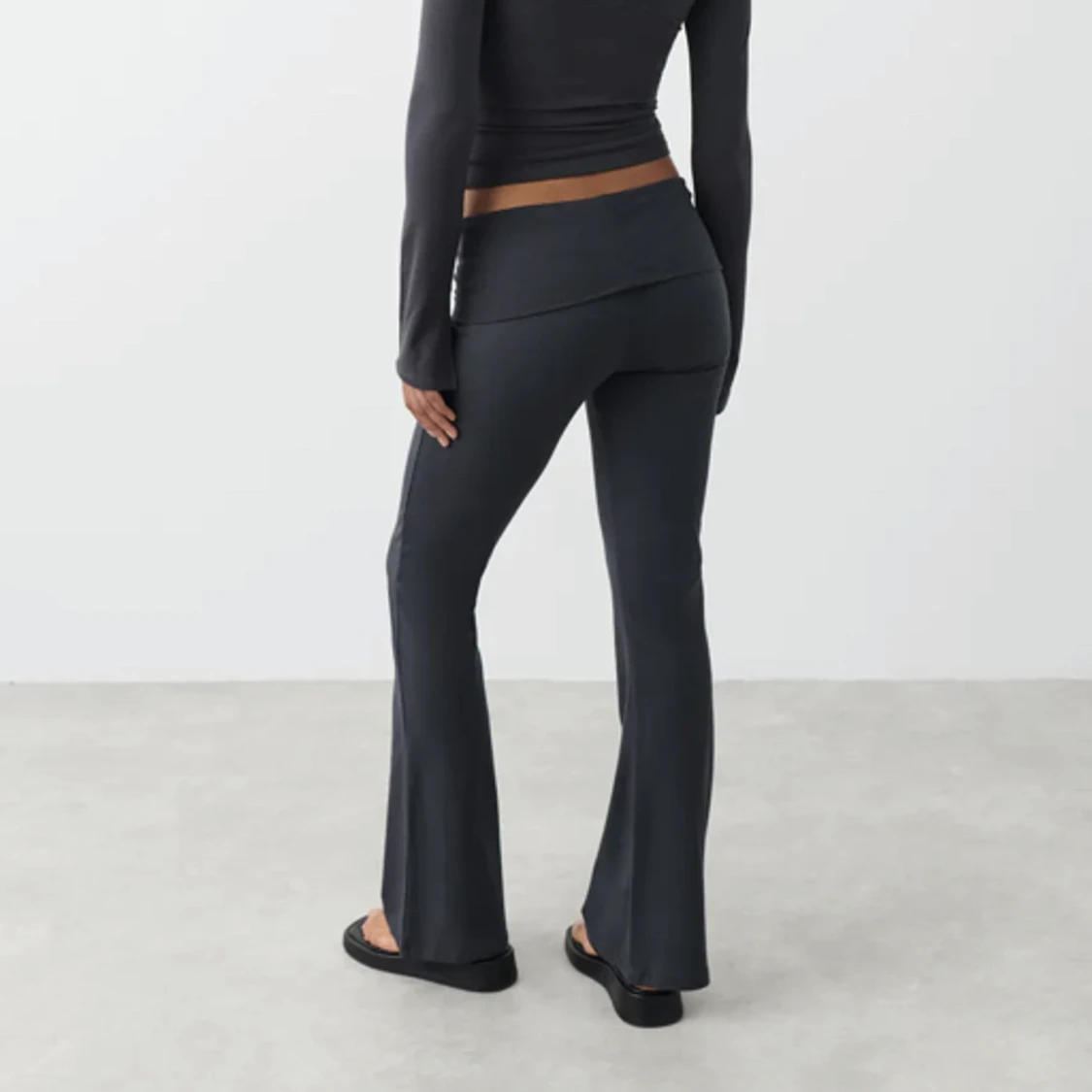 Gina Tricot Soft Touch Byxor Folded Flare - 91