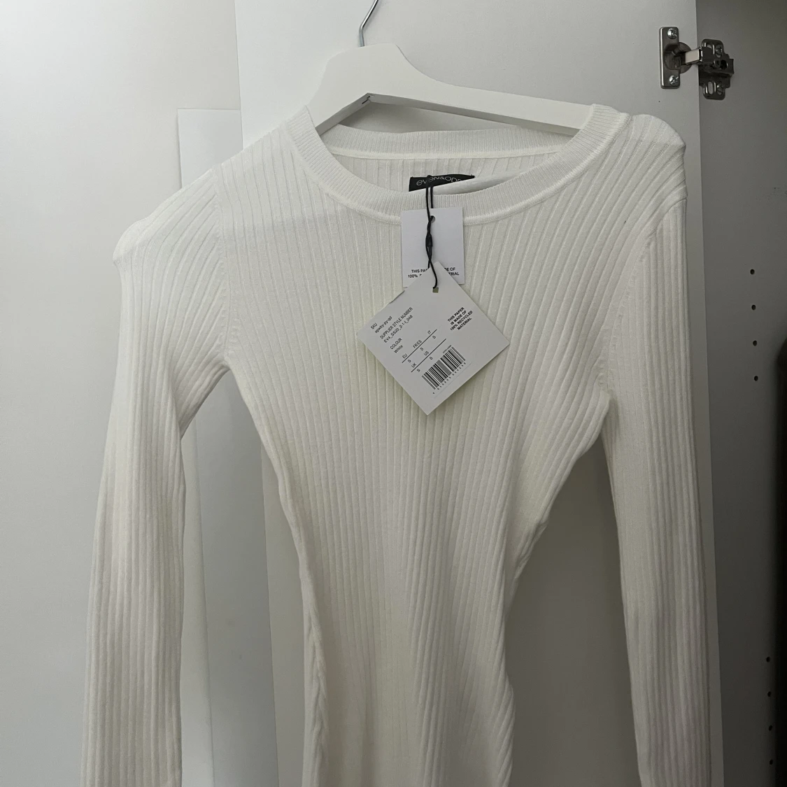 Vit ribbad top Zalando - 90