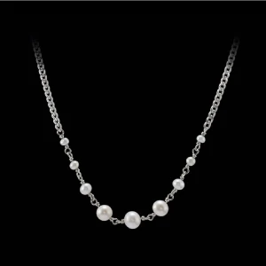 Maria Nilsdotter halsband  - Superfint halsband från Maria Nilsdotter i silver i längd 45 cm, 2000+frakt