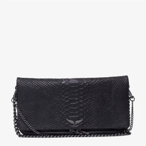 Zadig Voltaire väska  - Zadig Voltaire väska med orm/krokodilmönster har en lång och en kort kedja men funkar jättebra som clutch också! Dustbag ingår och köpt på deras hemsida 