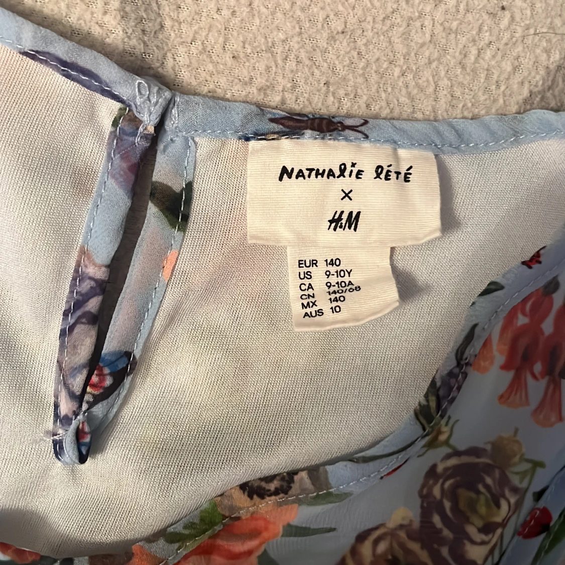 Blå Blom klänning  - 91