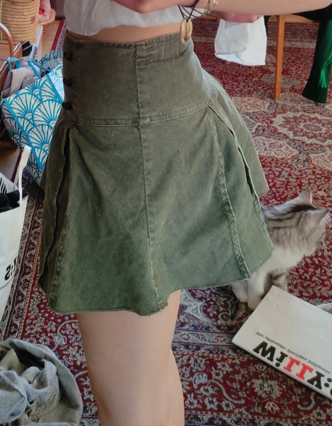 Militärgrön kort manchester kjol