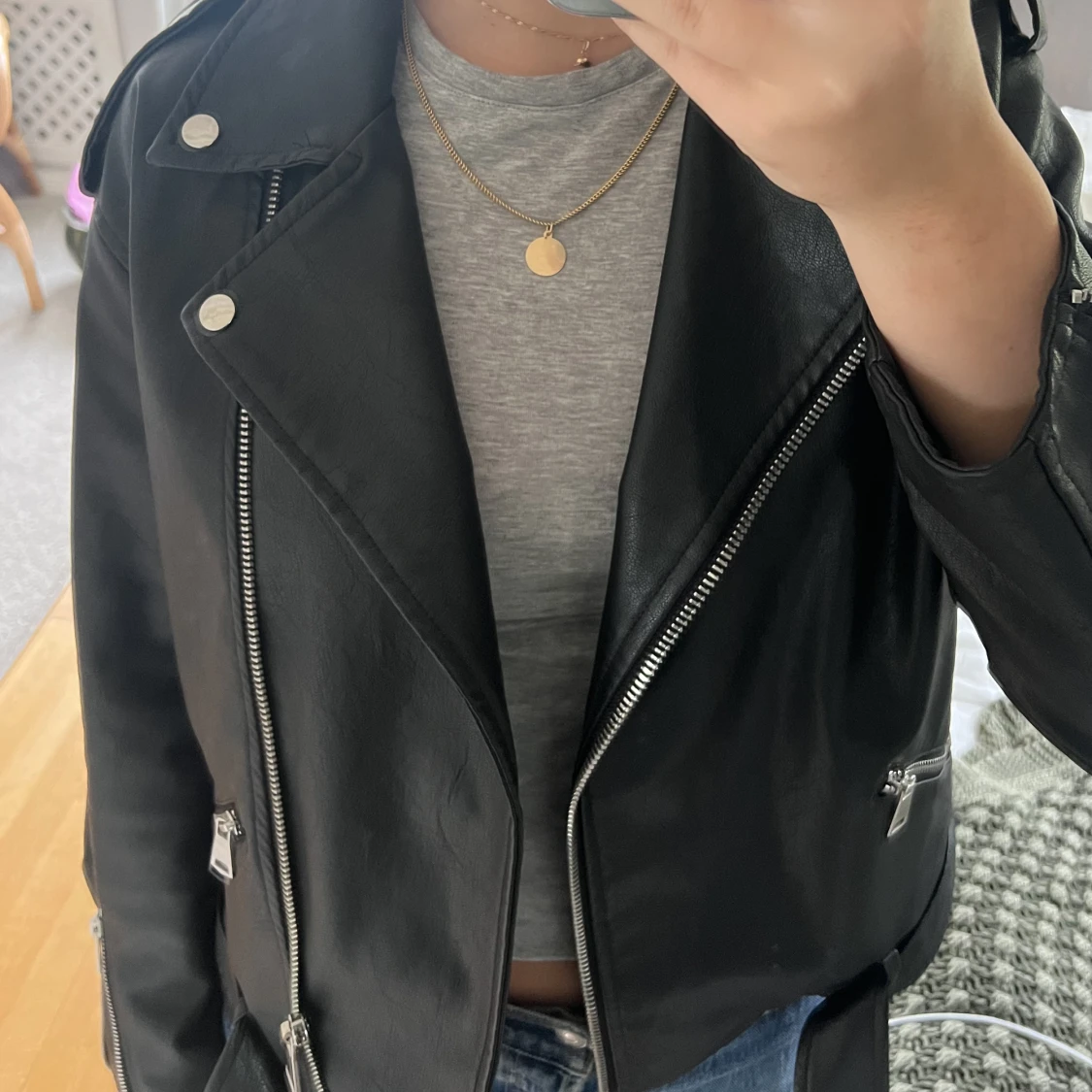 Oversized skinnjacka - 90