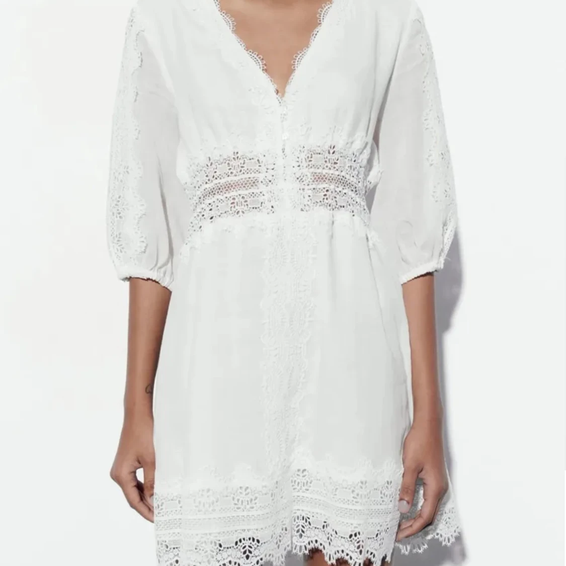 Vit zara klänning - 90