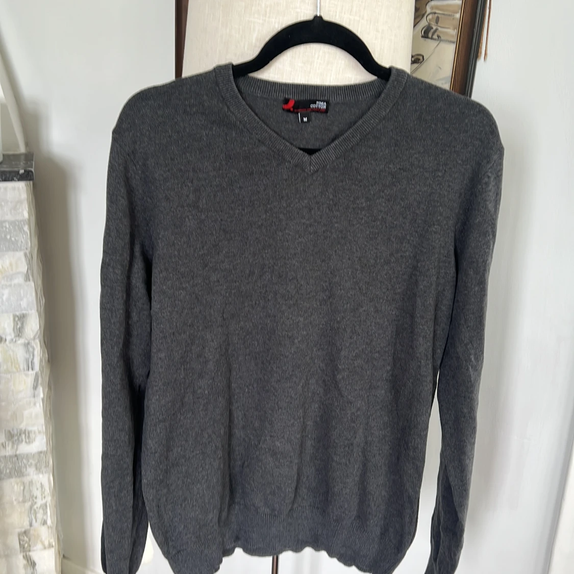 Grå Bomullströja  - 90