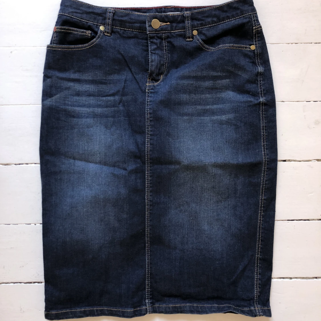 Lågmidjad jeanskjol - 90