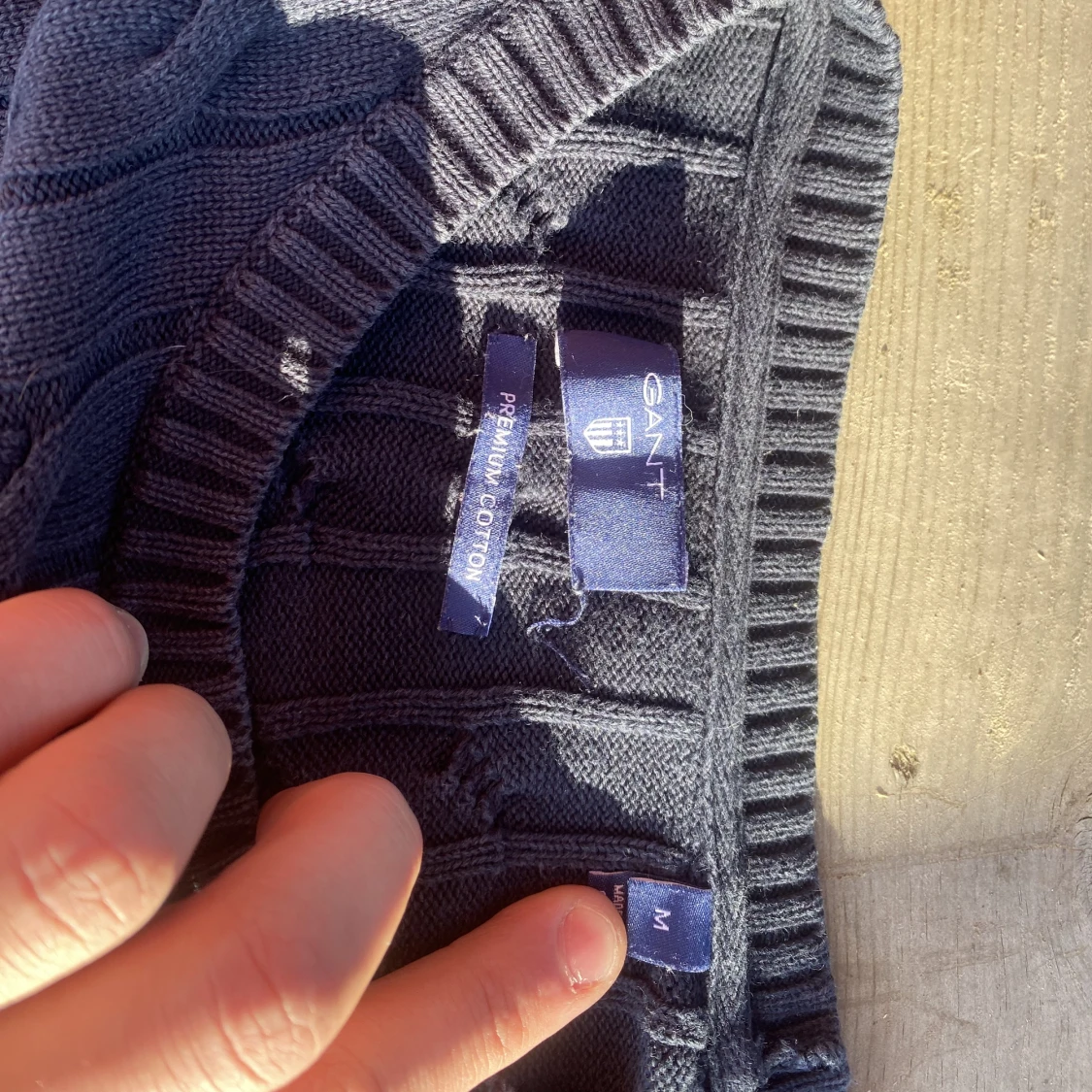 Klassisk GANT ”Cotton Cable” Tröja - 91