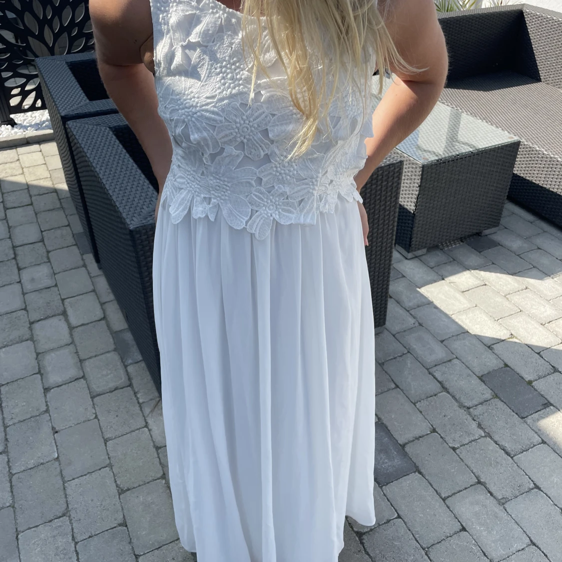 Vit långklänning - 90