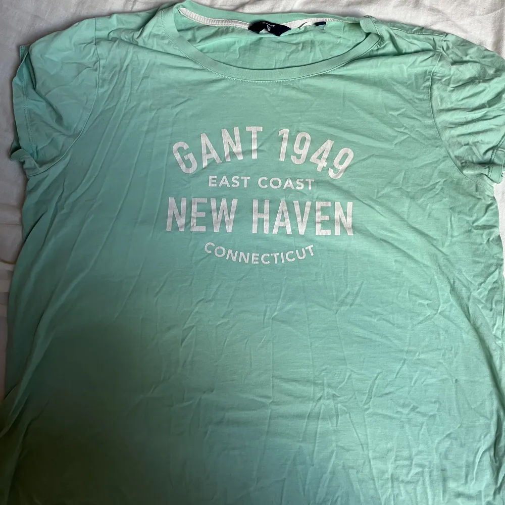En grön/blå T-shirt från Gant. Stor i storleken . T-shirts.