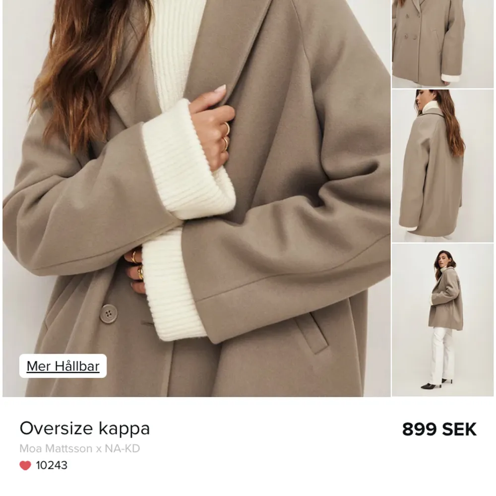 Har lite noppror men inte något som stör. Nypris 899kr . Jackor.