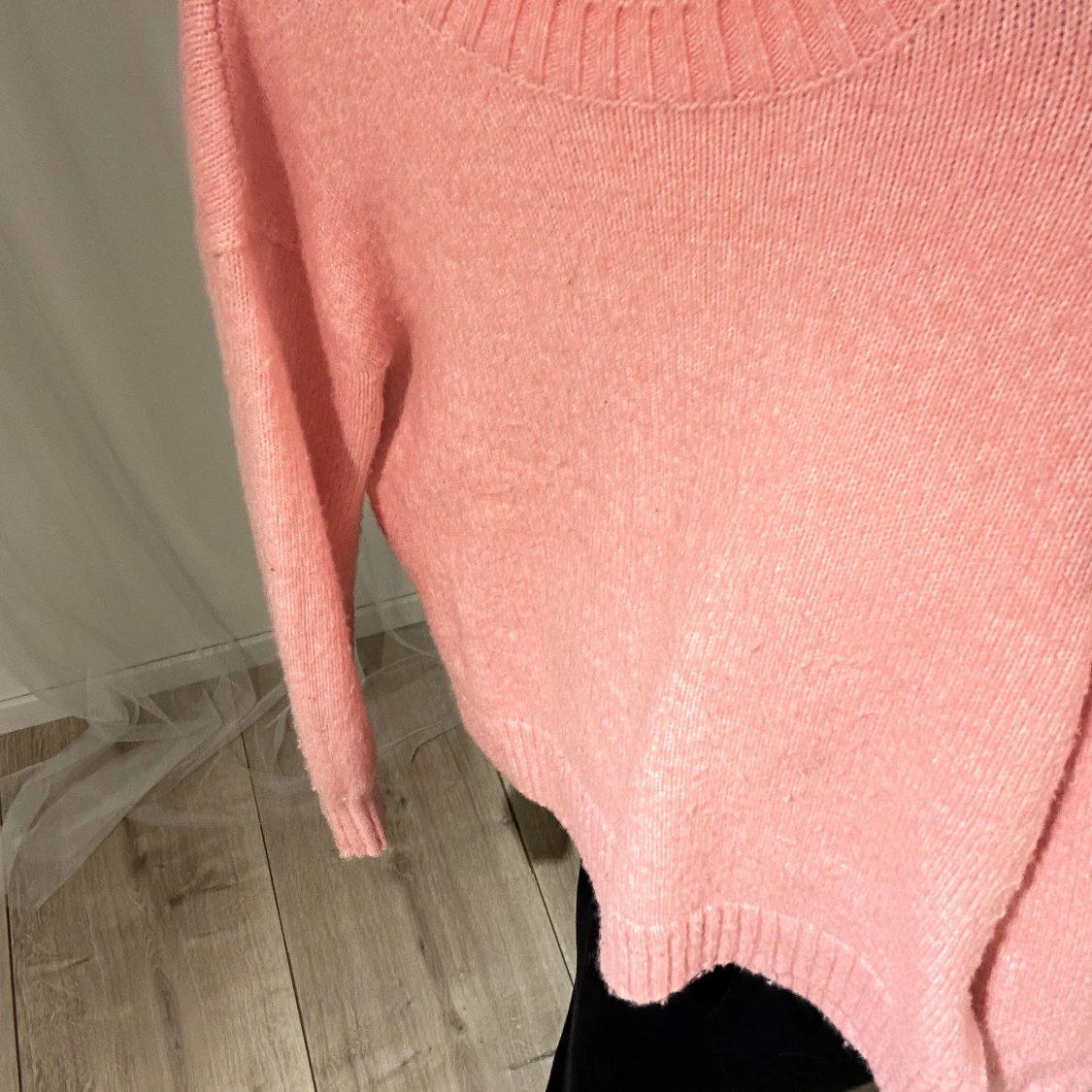 Rosa stickad tröja - 91