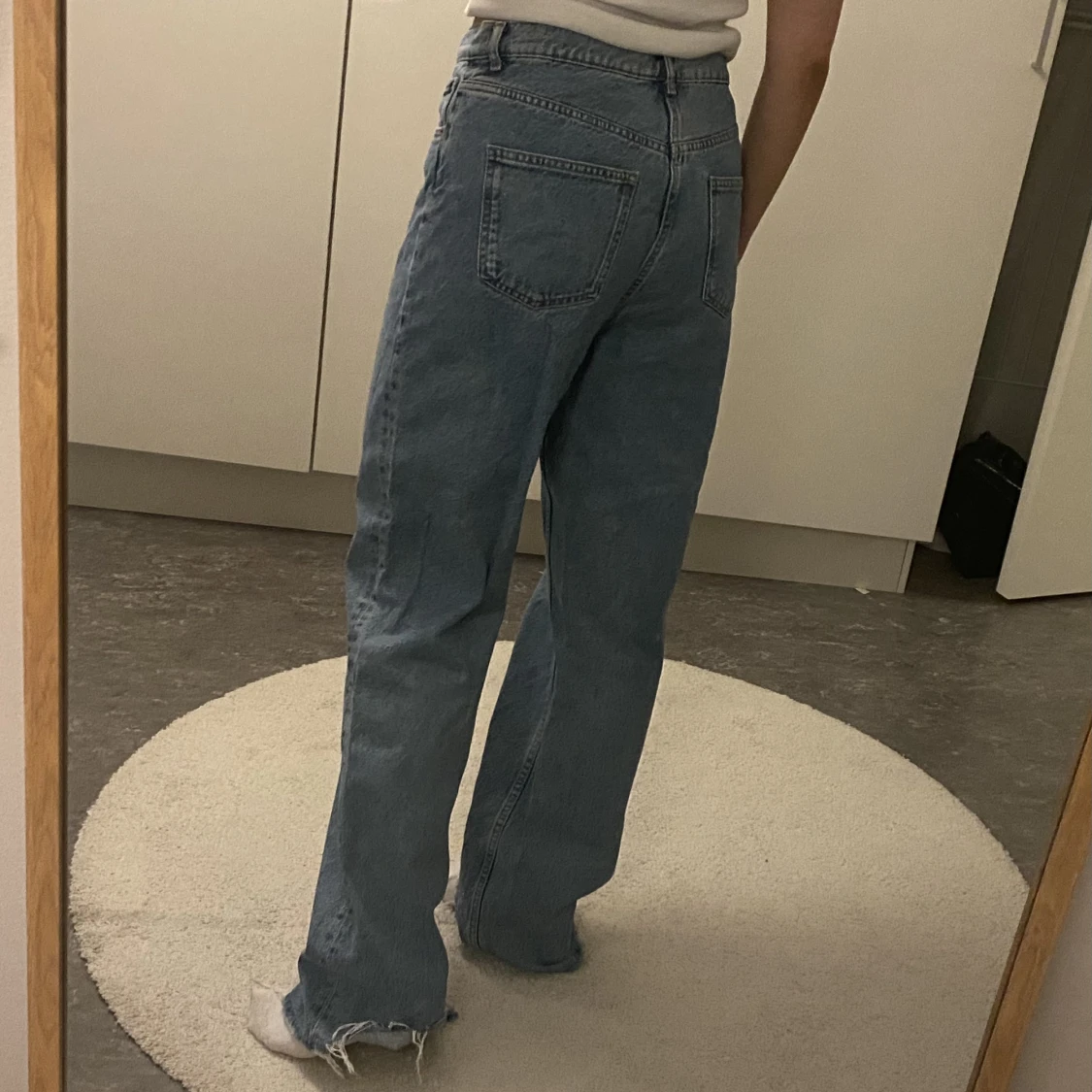 Blå jeans, straight leg 
