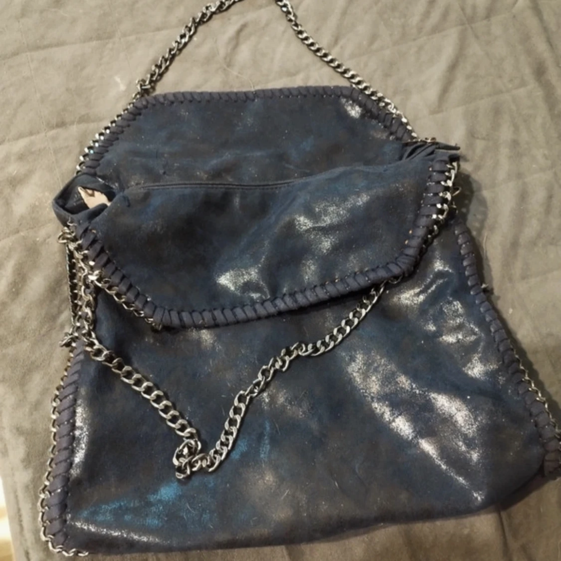 Blå kedja väska - 90