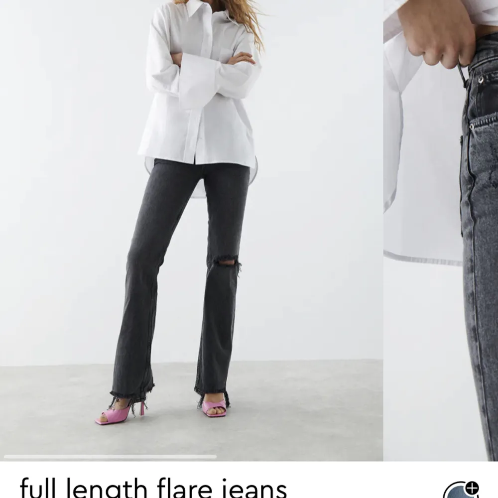 Säljer dessa superfina jeans som är slutsålda på hemsidan! Sitter superfint och inga defekter!💗. Jeans & Byxor.