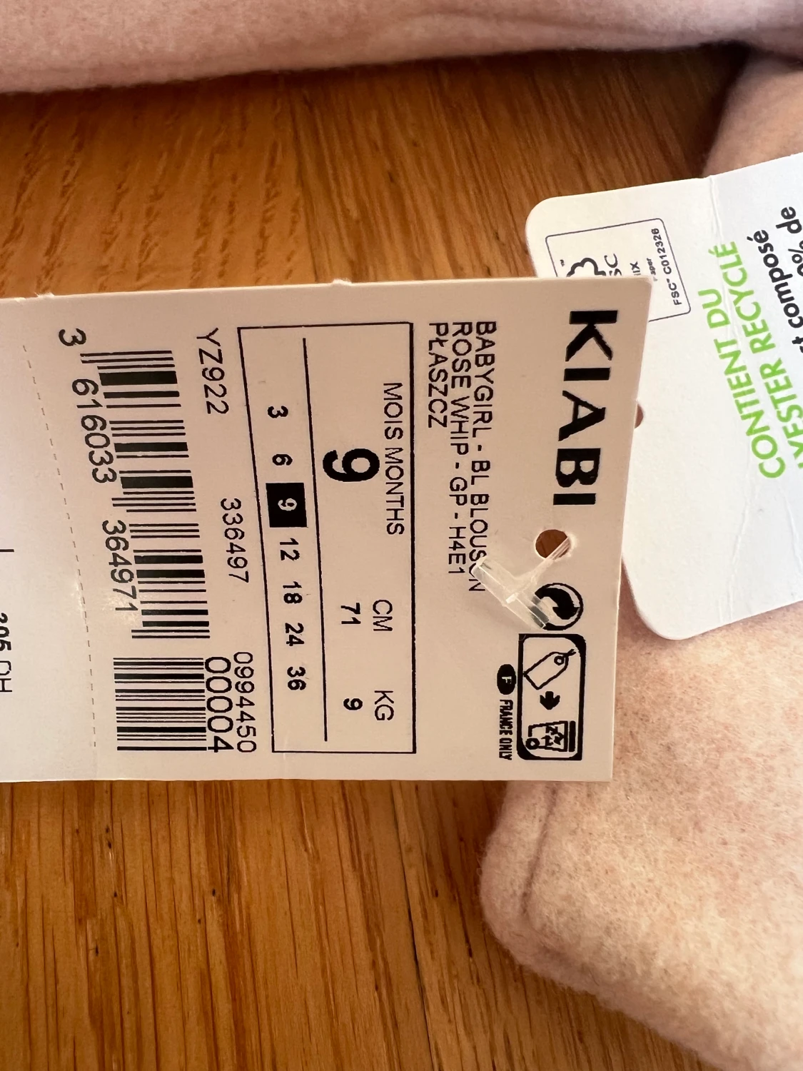 Höst jacka flicka 9månader - 90