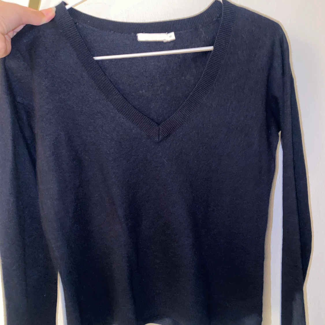 Mörkblå ull tröja  - 91