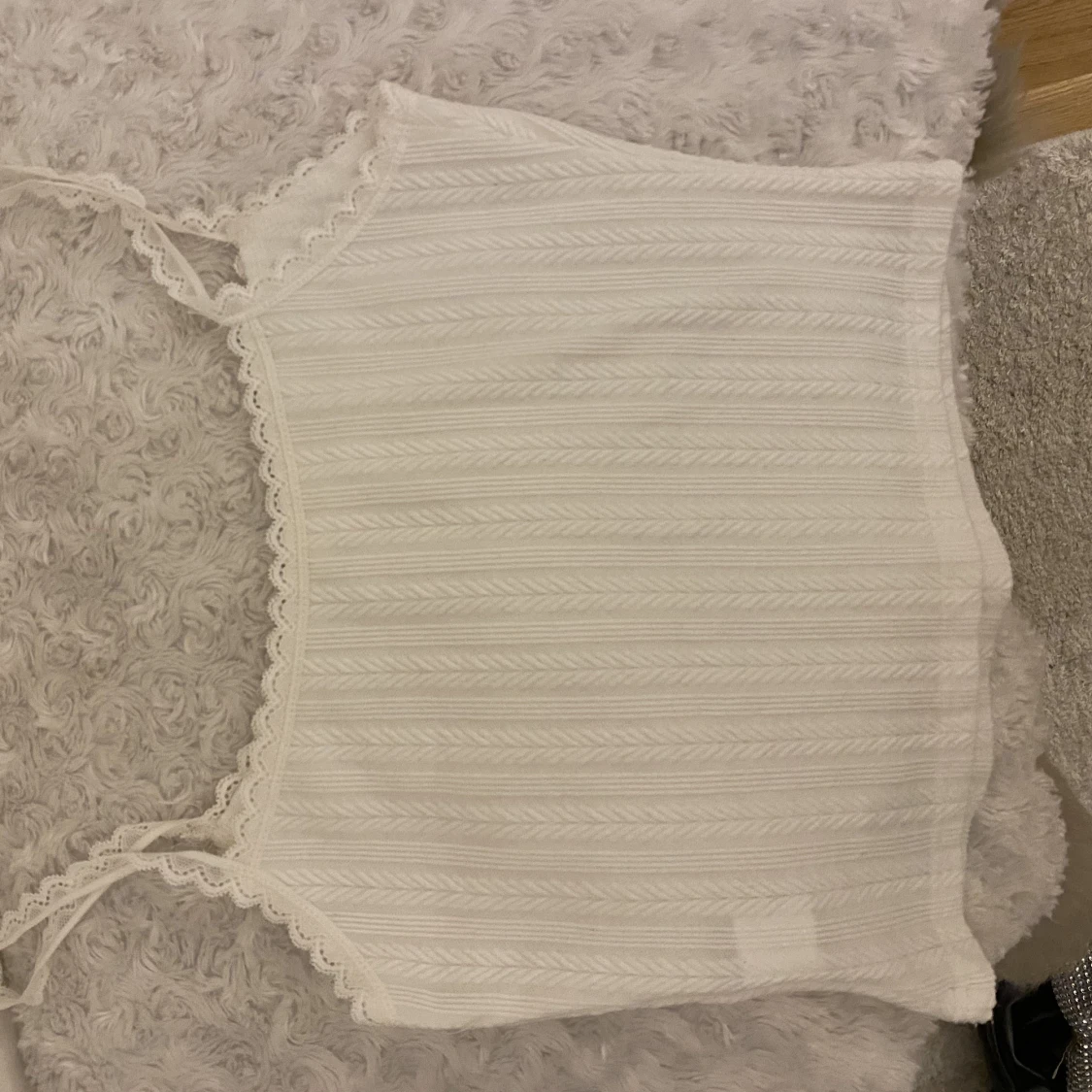 Vit spets linne - 90