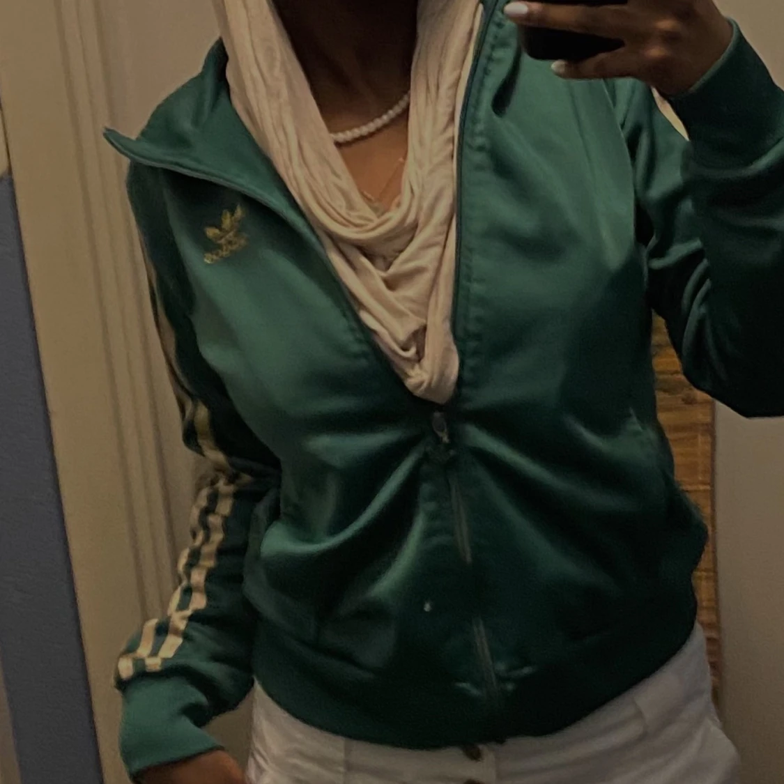 Grön adidas zip-up tröja  - 91